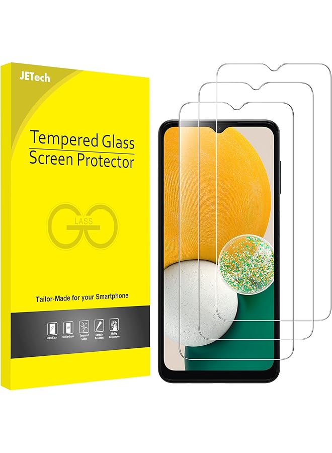 جي تيك واقي شاشة لهاتف سامسونج جالكسي A13 A13 5G A12، طبقة زجاجية مقواة 9H، مضادة للخدش، شفافة عالية الدقة، عبوة من 3 قطع - Image 1