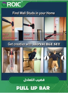 Pull Up Bar for Hallway or Doorway,Strength Training Pull-Up Bars with Two Attachable Resistance Bands,Chin Up Bar with Suppprt Frame,Level Mete,Body Workout Exercise Fitness Bar - pzsku/ZD15C79884851529E8E26Z/45/_/1712643047/c36260c6-ce12-4587-b001-ff686048b323