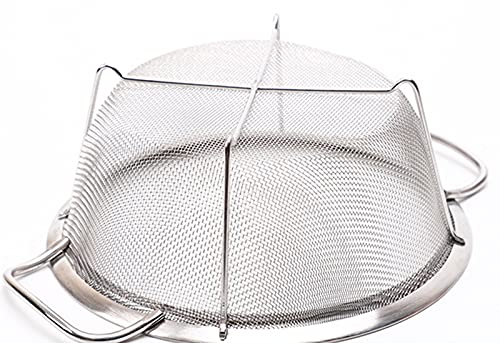 AJIODA Stainless Steel Mesh Colander Strainer Basket 3 Quart Fine Mesh Net Colander with Heavy Duty Handles Wide Rim Resting Feet for Strain Drain Rinse Fry Steam or Cook Vegetables Pasta - Image 3