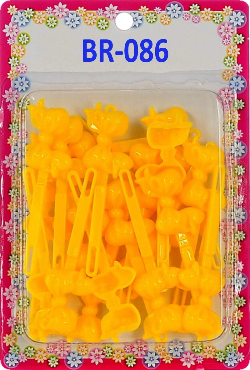 Tara Girls Self Hinge Plastic Bow Hair Barrettes Selection BR86
