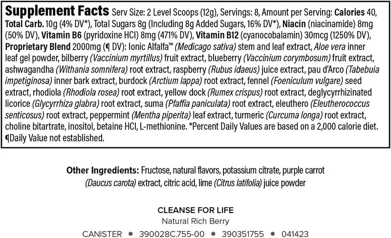 Isagenix Cleanse for Life  Powder Supplement for Cleanse Drink with No Laxatives or Diuretics  Support Metabolism with Vitamin B12  Niacin  Natural Rich Berry 34 Oz 16 Servings - Image 2