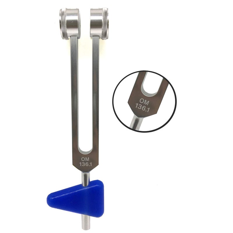 FSHANEE OM 136.1 Hz Tuning Forks Set Chakra Tuning Fork Sound Healing Fork Crystal Cleaning Fork Tuning Therapy Tool All In Pouch with Cleaning Cloth & Wooden Striker - Image 2
