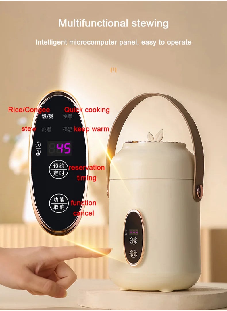 Electric Stew Pot Slow Rice Cooker Multi-function Mini Health Pot Portable Kettle