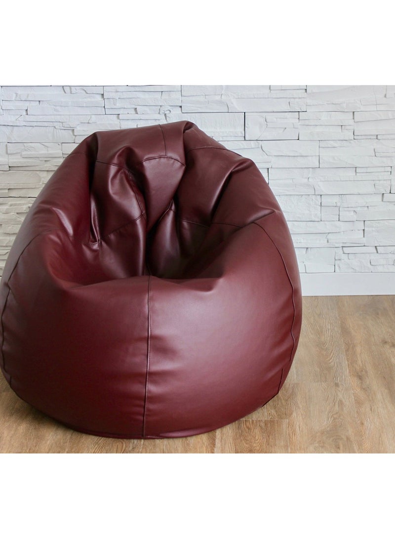 Comfy Classic Maroon Pvc Large Adult Bean Bag With Bouncy Beans Filling - Image 3