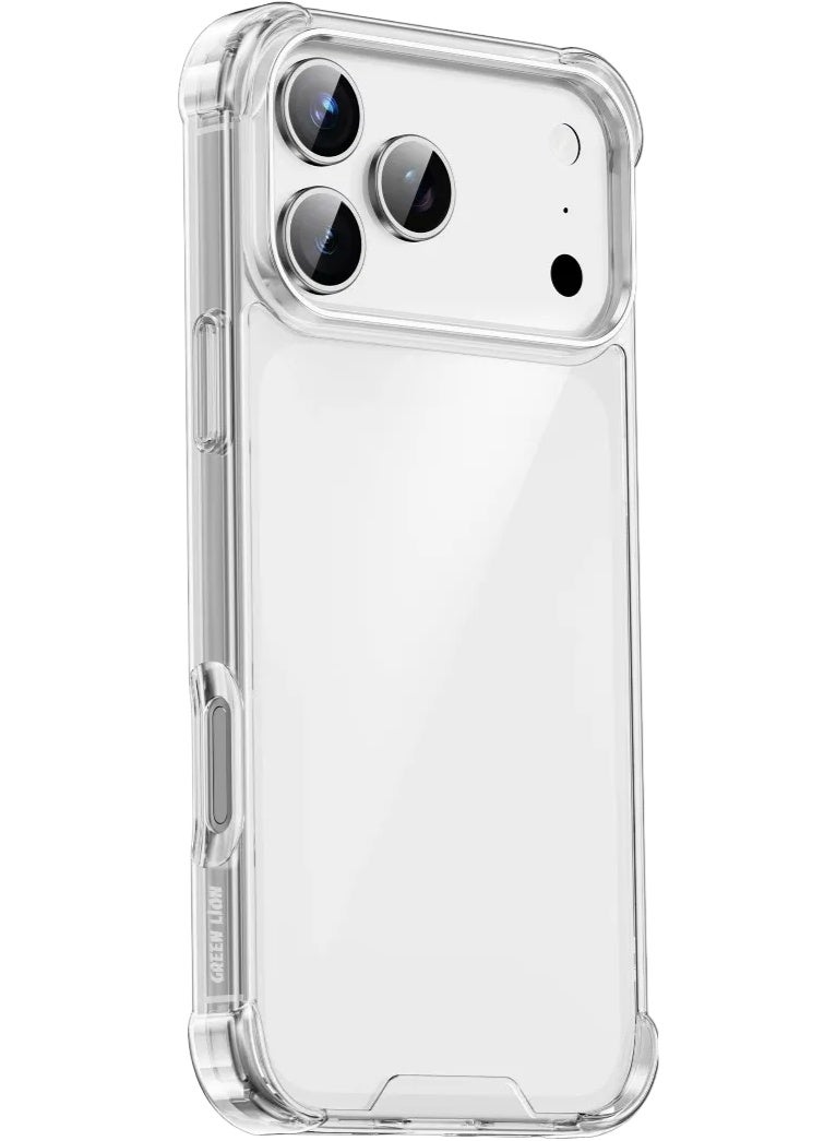 جرين ليون غطاء آيفون 17 برو ماكس حماية كاملة للهاتف حماية من الصدمات بمعيار عسكري غطاء آيفون 17 برو ماكس تأخير الاصفرار مقاوم للتآكل ضد الخدوش والبصمات غطاء 17 برو ماكس فائق النحافة حافة مرتفعة إضافية - Image 1