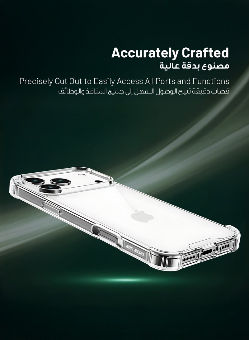 جرين ليون غطاء آيفون 17 برو ماكس حماية كاملة للهاتف حماية من الصدمات بمعيار عسكري غطاء آيفون 17 برو ماكس تأخير الاصفرار مقاوم للتآكل ضد الخدوش والبصمات غطاء 17 برو ماكس فائق النحافة حافة مرتفعة إضافية - Image 3