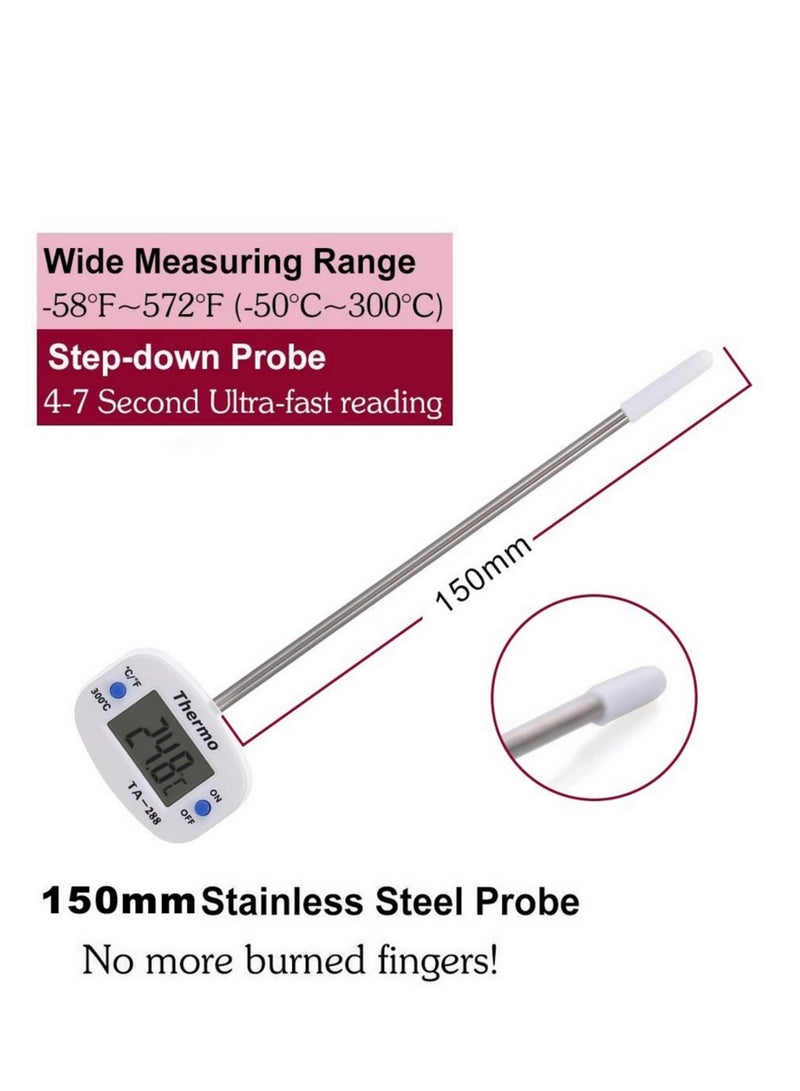 شاشات الكريستال السائل ميزان الحرارة الرقمي الغذاء شواء يدقق في ميزان الحرارة فرن الحليب النفط المياه المطبخ الطبخ درجة الحرارة اختبار أداة رصد - Image 3