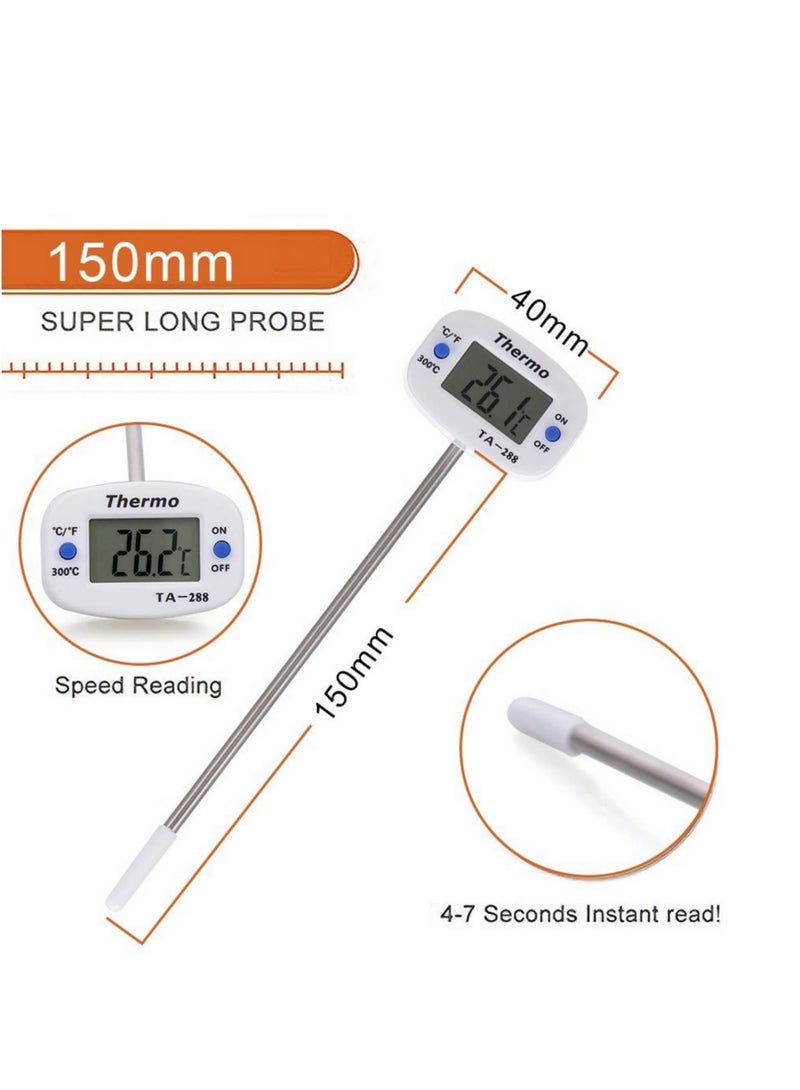 شاشات الكريستال السائل ميزان الحرارة الرقمي الغذاء شواء يدقق في ميزان الحرارة فرن الحليب النفط المياه المطبخ الطبخ درجة الحرارة اختبار أداة رصد - Image 4