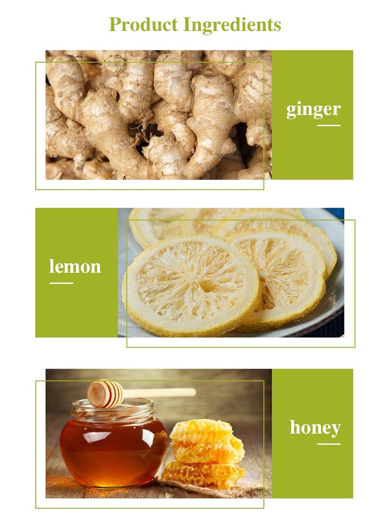 Wins Town Lemon Ginger Tea 10gx15 sachets, enriched with Vitamin C and Ginger Root Extract, used for skin antioxidant, boosting immunity, promoting digestion and warming the bowels, relieving women's menstrual cramps, etc.  - Image 4