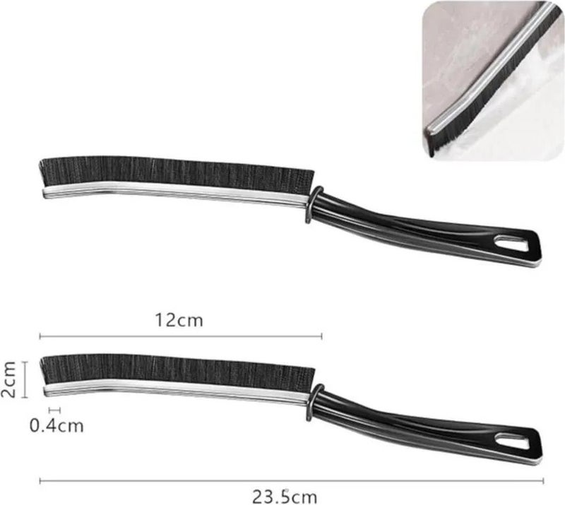 YDGR 2 Pieces Multi-Purpose Brush - Between Joints Bathroom Kitchen Sink Black  - Image 4