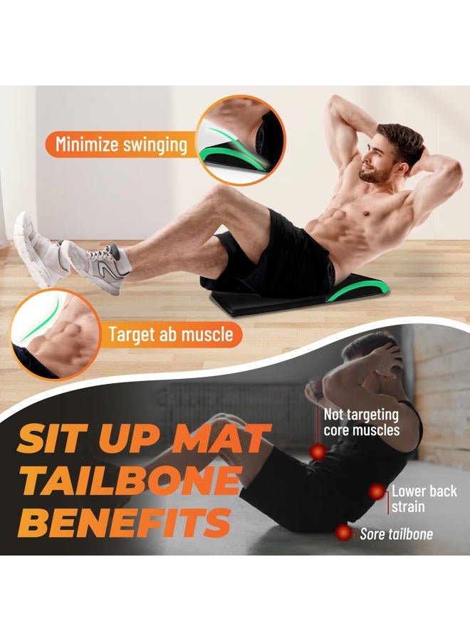 Yes4All Ab Exercise Mat with Tailbone Protecting Pad, Abdominal Wedge – Support for Abs Workout, Sit Up Protector (Green) - Image 3