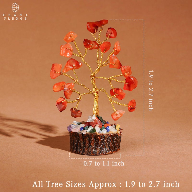 KARMAPLEDGE Crystal Tree Set of 12 Unique Birthday Gifts for Women, Sister, Mom, Home Office Decor, Shelf Desk Decoration for Positive Energy, Bring Good Luck, Money, Reiki Healing, Chakra Tree of Life Gift Sets - Image 3
