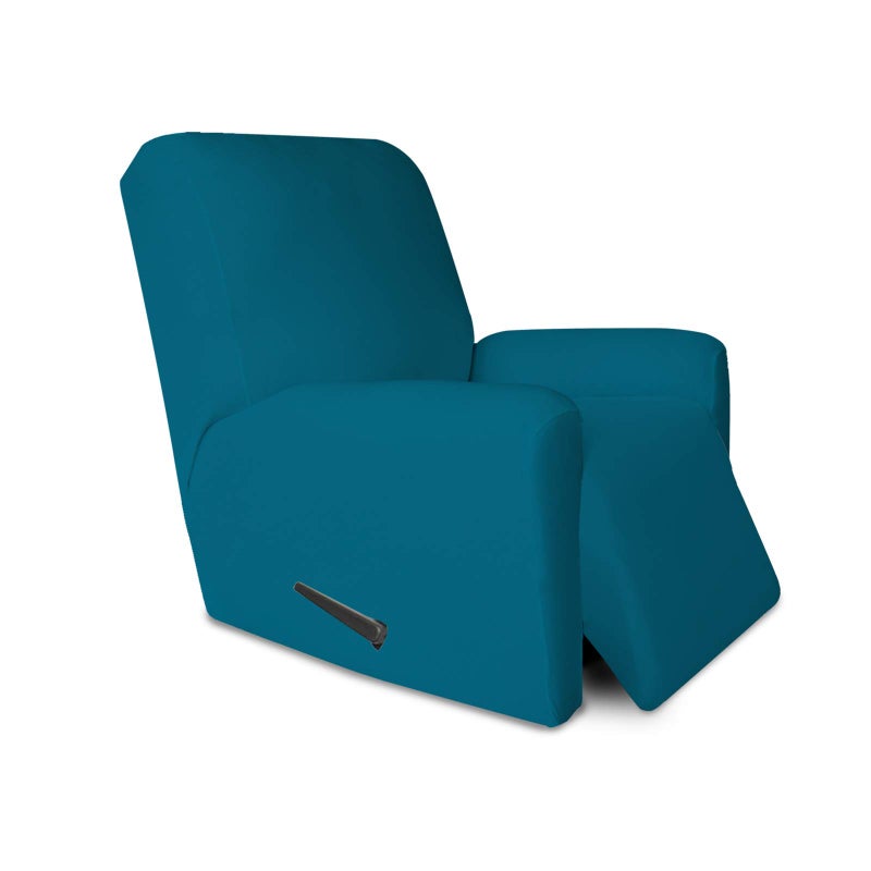 PureFit Super Stretch Recliner Sofa Slipcover with Pocket Spandex Non Slip Soft Couch Sofa Cover Washable Furniture Protector with Elastic Bottom for Kids Pets Recliner Peacock Blue