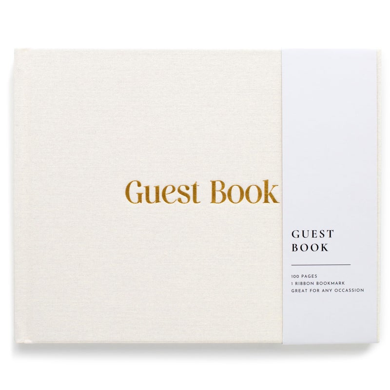 Lamare Lamare Wedding Guest Book - Elegant Linen Guest Book Wedding Reception, Baby Shower Guest Book, Polaroid Guest Book for Wedding and Special Events, Wedding Guest Book Polaroid Pictures  - Image 1
