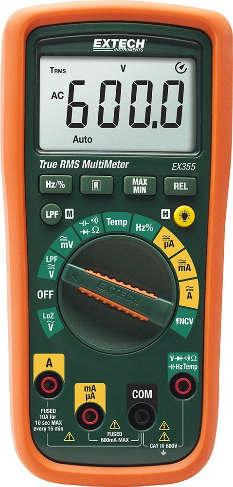 Extech EX35512Function True RMS Multimeter with NonContact Voltage Detection NCV