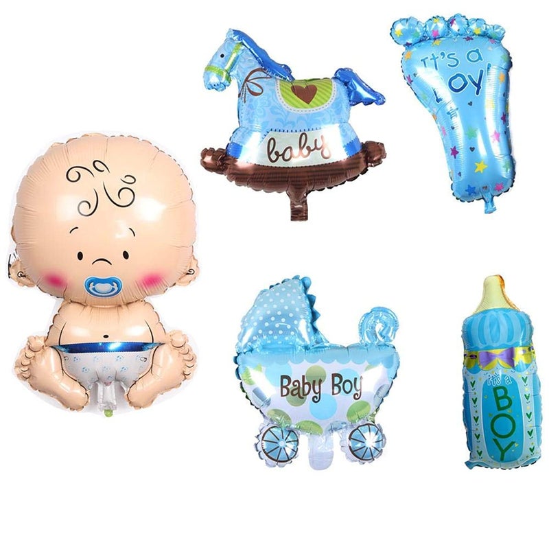 Cool Baby COOLBABY 5PcsSet Children Baby Shower Boy Kids Party Decoration Giant Foil Balloon Baby Birthday Party Decorations Supplies - Image 2