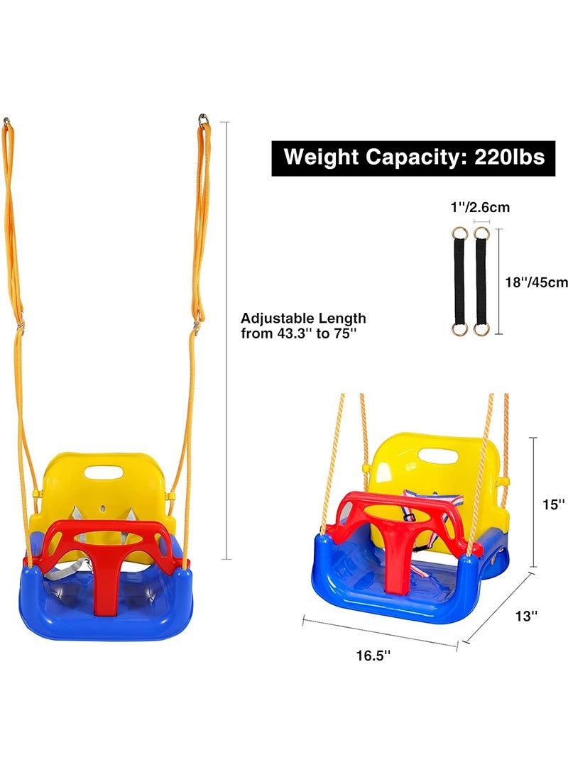 توبيتش مرجيحة اطفال - مرجيحة طفل 3 في 1 خالٍ من السموم، ارجوحة اطفال ممتصة وقوية للأطفال الصغار داخل والخارج - Image 2