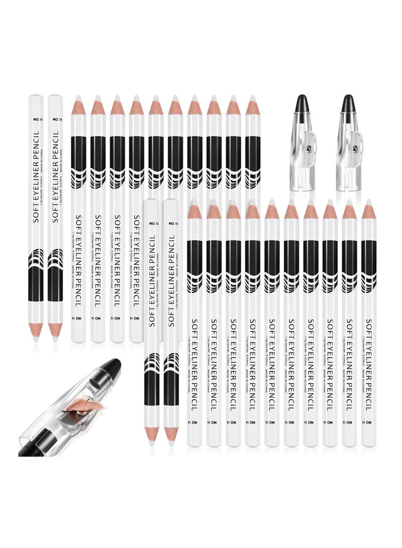 Excefore White Eyeliner Pencil Soft Highlighter Eye Liner Pencil Lying Eye Brightener Stick Eyeshadow Pencil Waterproof Hypoallergenic White Eye Liners Makeup Pencils Easy to Color Eye Makeup - Image 1