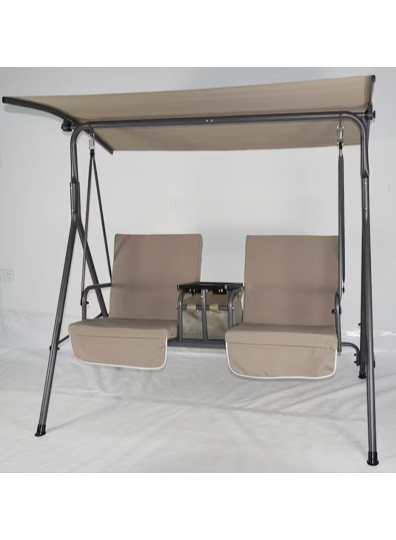 DubaiGallery Swings Garden Courtyard Outdoor Swing Chair Hammock Summer Waterproof Roof Canopy Replacement Swing Chair Awning - Image 3