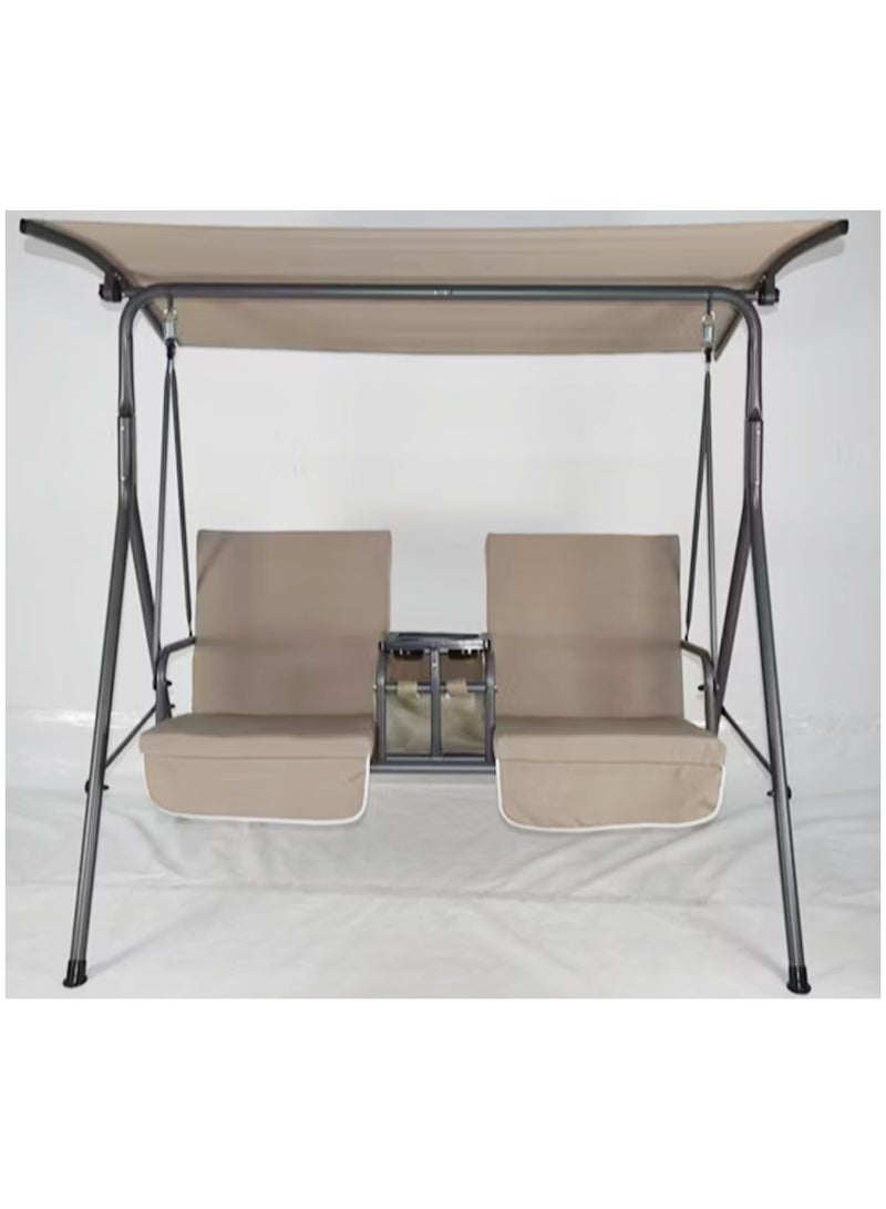 DubaiGallery Swings Garden Courtyard Outdoor Swing Chair Hammock Summer Waterproof Roof Canopy Replacement Swing Chair Awning - Image 2