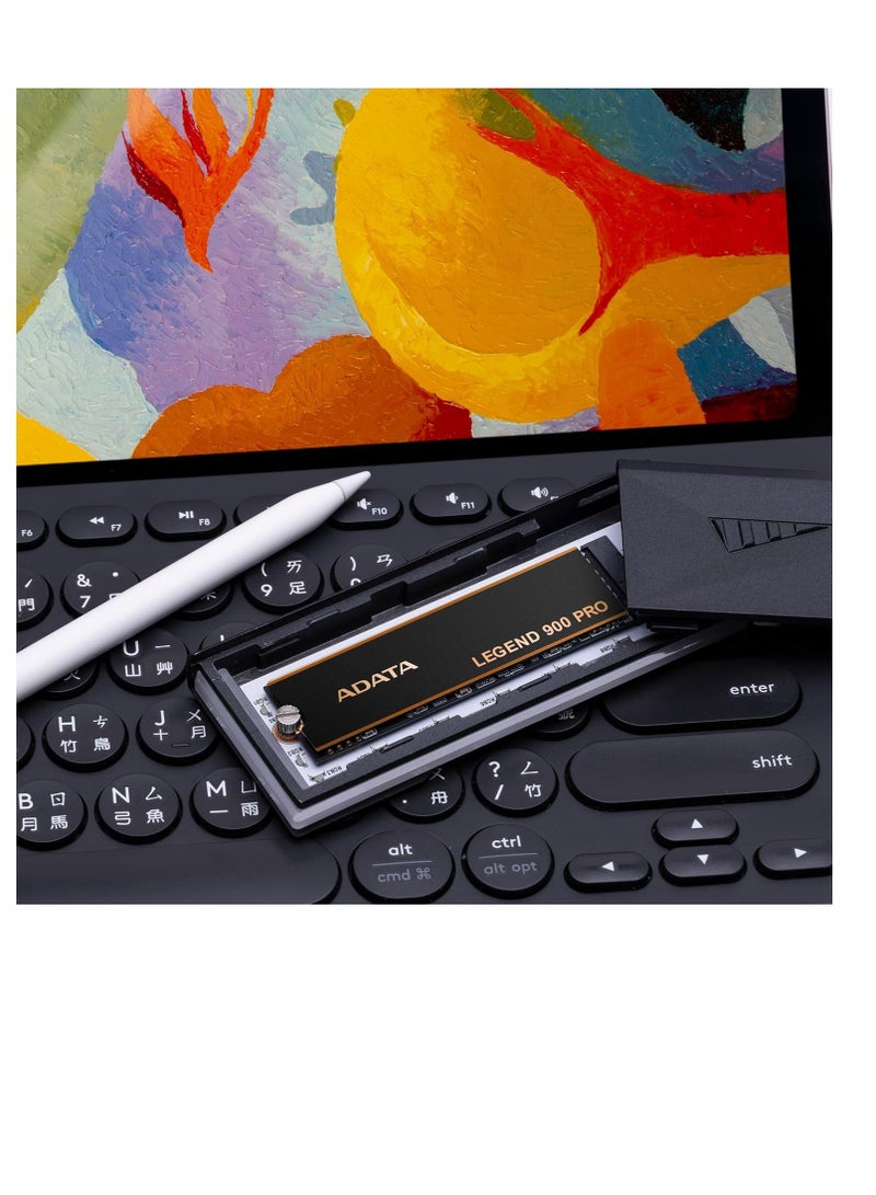 ADATA ADATA Legend 900 PRO M.2 2280 PCIe Gen4 x4 SSD, 1TB -Upto 7400 MB/s -SLEG-900P-1TCS - Image 2