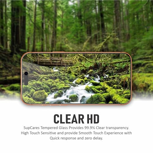 SupCares Tempered Glass for iPhone 17 Pro Max (6.9 Inch) With Installation Kit | Military-Grade Gorilla Screen Protector | Edge to Edge Coverage | Black - Image 3