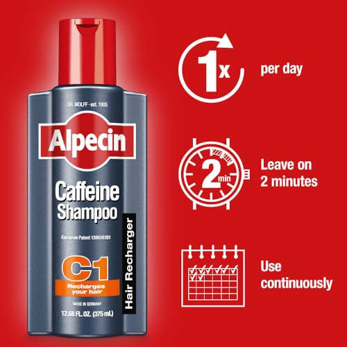 Alpecin C1 Caffeine Shampoo 12.68 fl oz I Hair Performance Enhancer I Promotes Natural Hair Growth and Thickness I Energizes Scalp - Image 4
