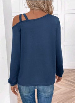 Shein SHEIN LUNE Women's Casual Comfort Text I Love Paris Raglan Sleeve T-Shirt With Cross Straps And Cuffs  - Image 3