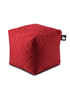 Extreme Lounging Extreme Lounging® - Original Quilted B-Box Pouf - Made in UK - Premium Quality Double Stitched Ottoman - UV Protected & Waterproof Stool, Ideal for Indoor & Outdoor Use - 40x40x40cm - Red  - Image 2