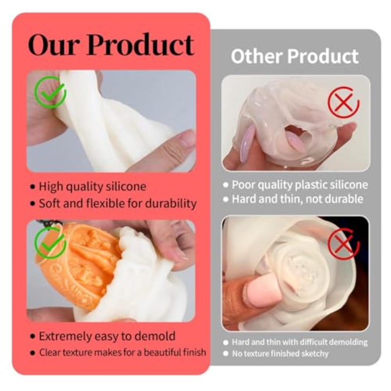 8Pcs Flower Silicone Mold for Resin Candle Mold, Rose Flower Tulip Peony Heart Candle Soap Wax Mold with 10 Wicks, 3D Valentine Day Silicone Candle Mold for Cake, Candy, Candles Craft Handmade Gift - Image 2