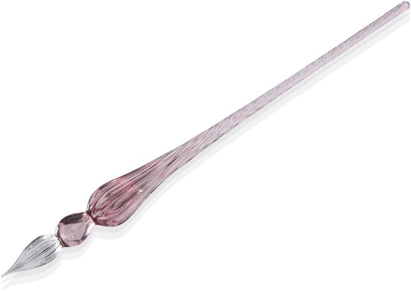 molshine Handmade Glass Dip Pen Crystal Calligraphy Pen Signature Dipped Pen for Artist Women Men Teens,Writing Drawing Decoration Gifts (Light Purple) - Image 1