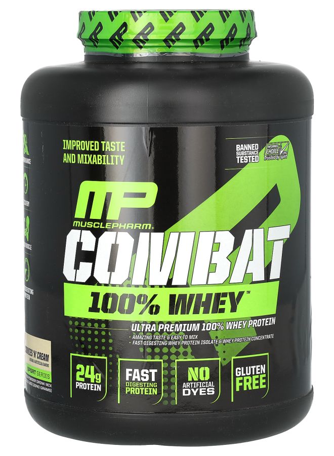 MusclePharm Combat 100% Whey Protein Cookies 'N' Cream 5 lbs (2240 g)
