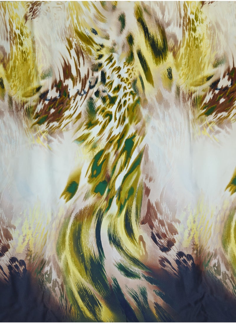 Generic Animal Print Satin Silk Fabric - 1.27 Yards x 43 Inches, Lightweight, Versatile, Ideal for Sewing, Quilting, Crafting, Home Decor, DIY Projects, Dressmaking  - Image 1