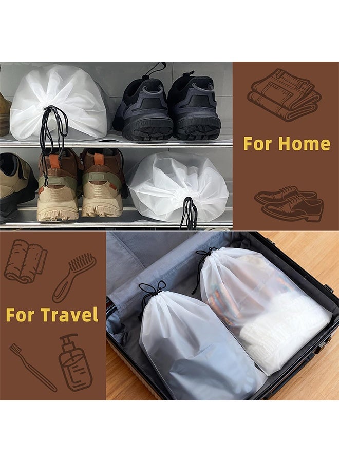 Clear Shoe Bags for Travel, 11.8 x 15.7 Inch, 12 Pcs | Waterproof Drawstring Shoe Bags, Shoe Storage and Packing Bags, Travel Essentials for Women and Men - Image 5