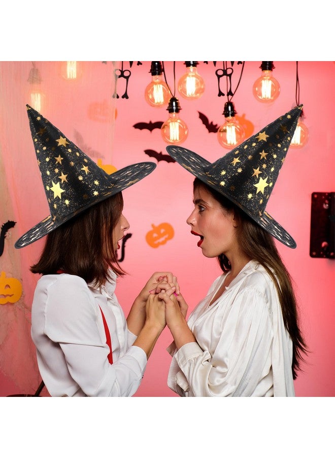 Newcotte 16 Pieces Witch Hats Halloween Costumes For Women Men Modern Witch Hats Fancy Dress Party Decorations(Black) - Image 5
