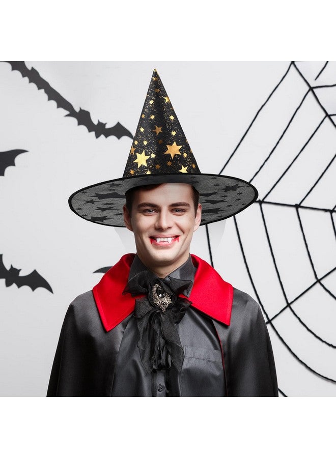 Newcotte 16 Pieces Witch Hats Halloween Costumes For Women Men Modern Witch Hats Fancy Dress Party Decorations(Black) - Image 4