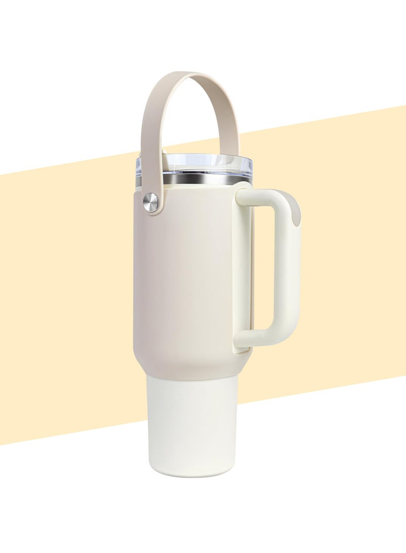 Zikra Water Bottle Handle - Silicone Water Bottle Holder, Sling, Lanyard, Sleeve with Strap - Compatible with Stanley 40oz Tumbler with Handle - for Stanley Cup Accessories Protector Cover - Image 1