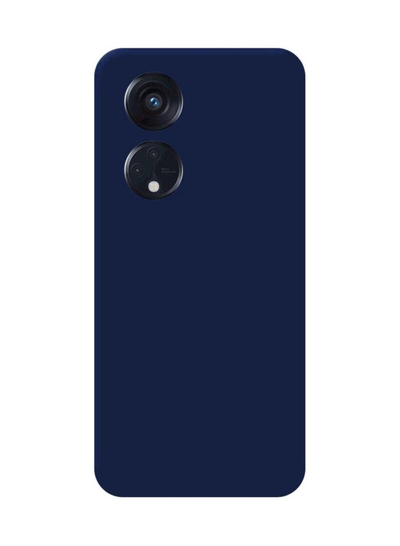 Cover Compatible Cover Silicone Case for Oppo A58 4G, Thin Protection Rubber Mobile Phone Case, Soft Slim Matte TPU Camera Protection, Shockproof Lightweight (Midnight Blue) - Image 1