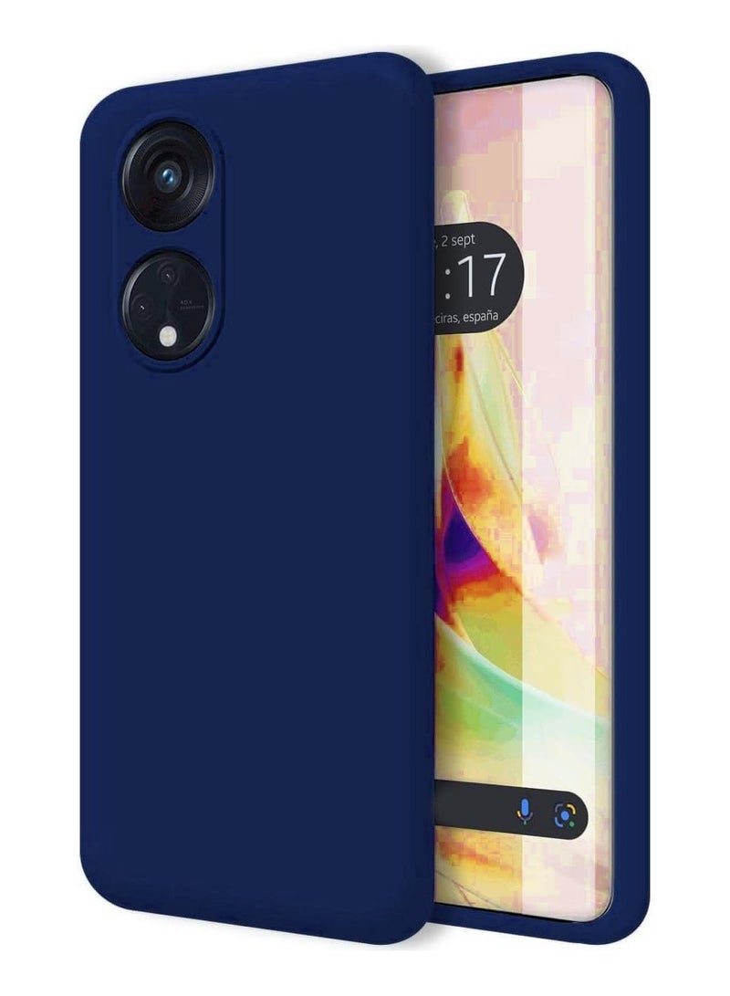 Cover Compatible Cover Silicone Case for Oppo A58 4G, Thin Protection Rubber Mobile Phone Case, Soft Slim Matte TPU Camera Protection, Shockproof Lightweight (Midnight Blue) - Image 2