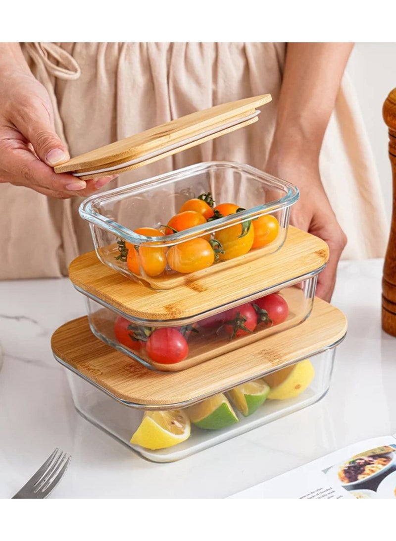 طقم طواجن بيركس  غطاء خشب بامبو     طقم 3قطع زجاج حراري  بغطاء خشب محكم الغلق  ومانع للانسكاب  وكمان في ايقونة تهويه سليكون  طقم طواجن فرن وطقم علب تلاجه وكمان علب  حفظ طعام للسفر والرحلات والمدرسه والجامعه   بتدخل الميكروويف ريب في  وغسالة الاطباق والفرن أي لدرجة حراره 400c  والفريز -20c - Image 3