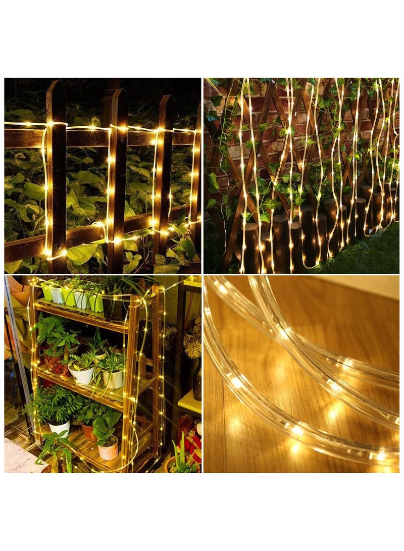 NANAO ضوء حبل شمسي، مقاوم للماء IP65 10م-100LEDs، أضواء LED خارجية، أضواء خارجية لحفلات الحدائق المنزلية، زينة زفاف عيد الميلاد عيد الهالوين، إضاءة شجرة العطلات - Image 2