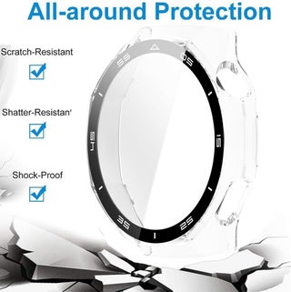 Case for Huawei Watch GT6 Pro 46mm PC Case with Tempered Glass Screen Protector with Bumper Guard Protective Cover Touch For Huawei GT 6 Pro 46mm (Clear) - view 2