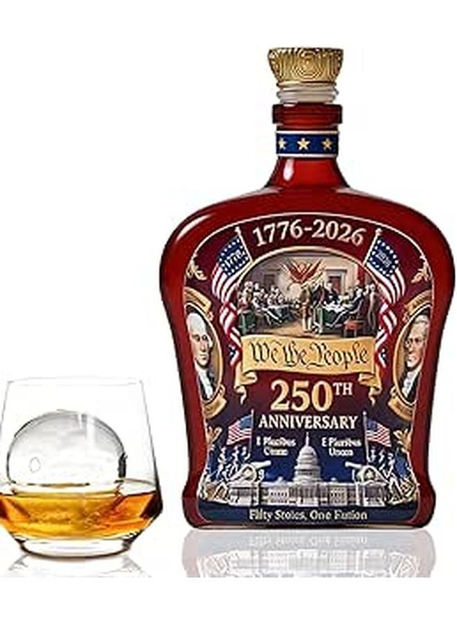 America 250th Anniversary Collectible Whiskey Decanter For Home Bar Display - Image 1