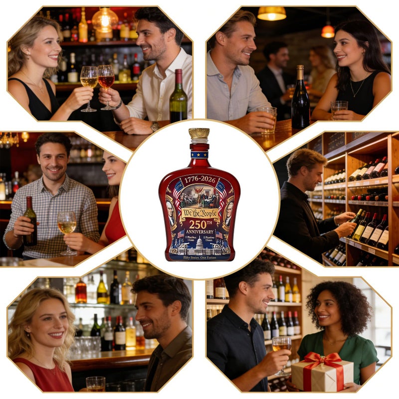 America 250th Anniversary Collectible Whiskey Decanter For Home Bar Display - Image 5