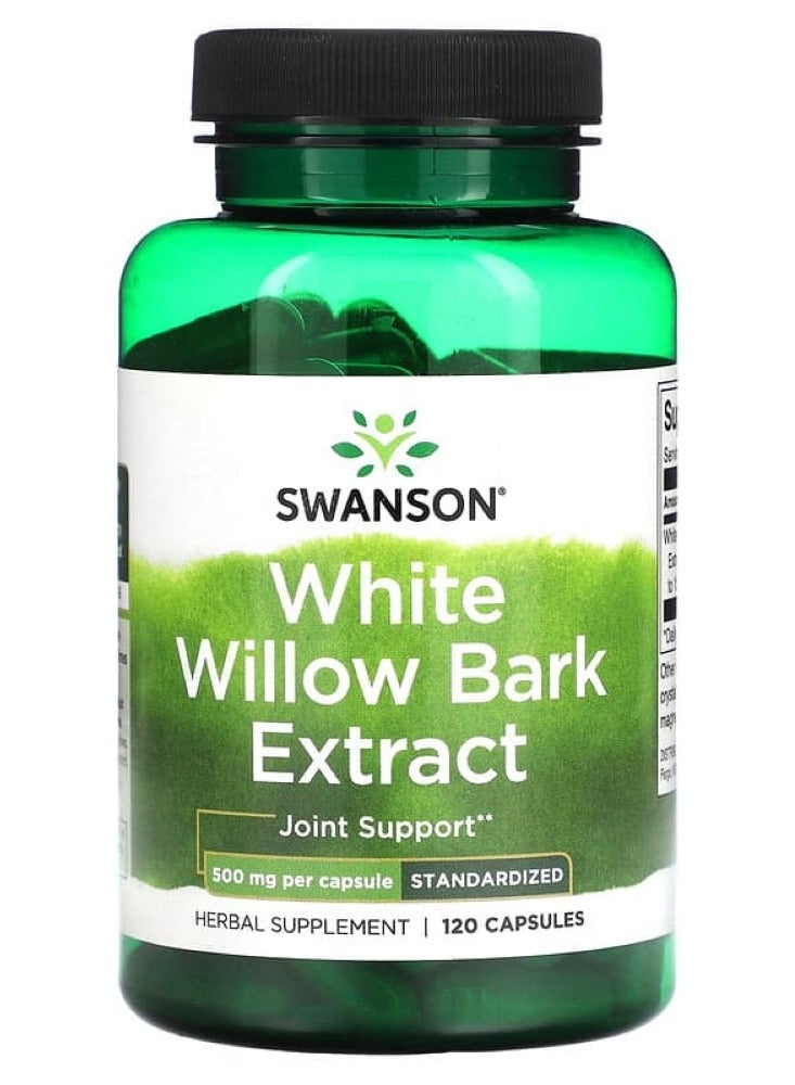 Swanson, White Willow Bark Extract, 500 mg, 120 Capsules