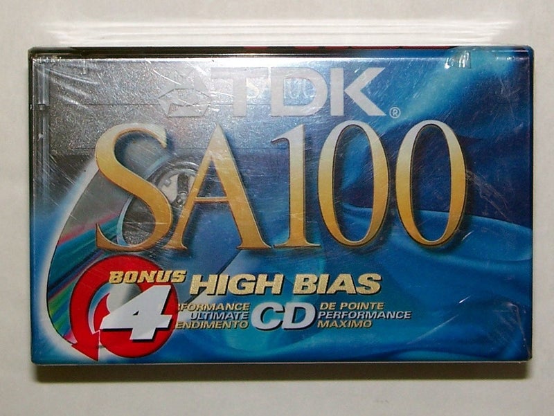 TDK SA100-4 100-Minute High Bias IECII/Type II Blank Audio Cassette (4-Pack)