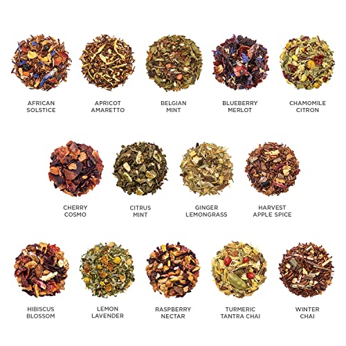 Tea Forte Herbal Tea Assortment Single Steeps Loose Leaf Premium Tea Gift Set Sampler, 28 Count, 2 of Each Assorted Blends Pre-Portioned Single Serve Pouches, Steeps 12 oz - Image 4