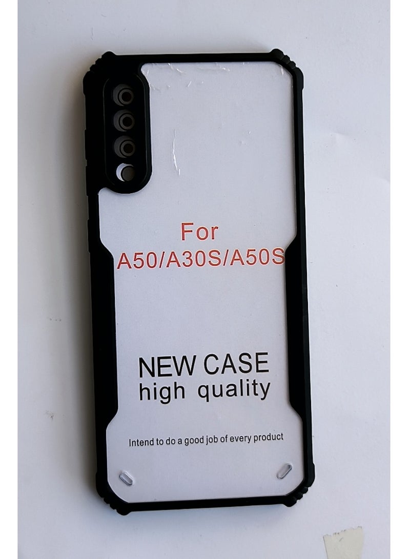 Samsung Galaxy A50S/A30S/A50 Mobile Phone Case Cover, Ultra-Thin Lightweight Cover Soft TPU Bumper + Acrylic Clear Back Case Cover