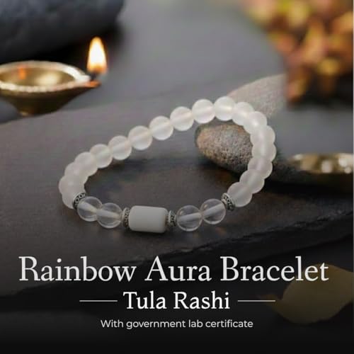 Divine Hindu Opalite Bracelet | Tula Rashi (Libra) Certified Natural Crystal | Balance & Harmony | Heart Chakra | Reiki Healing | For Men & Women - Image 4