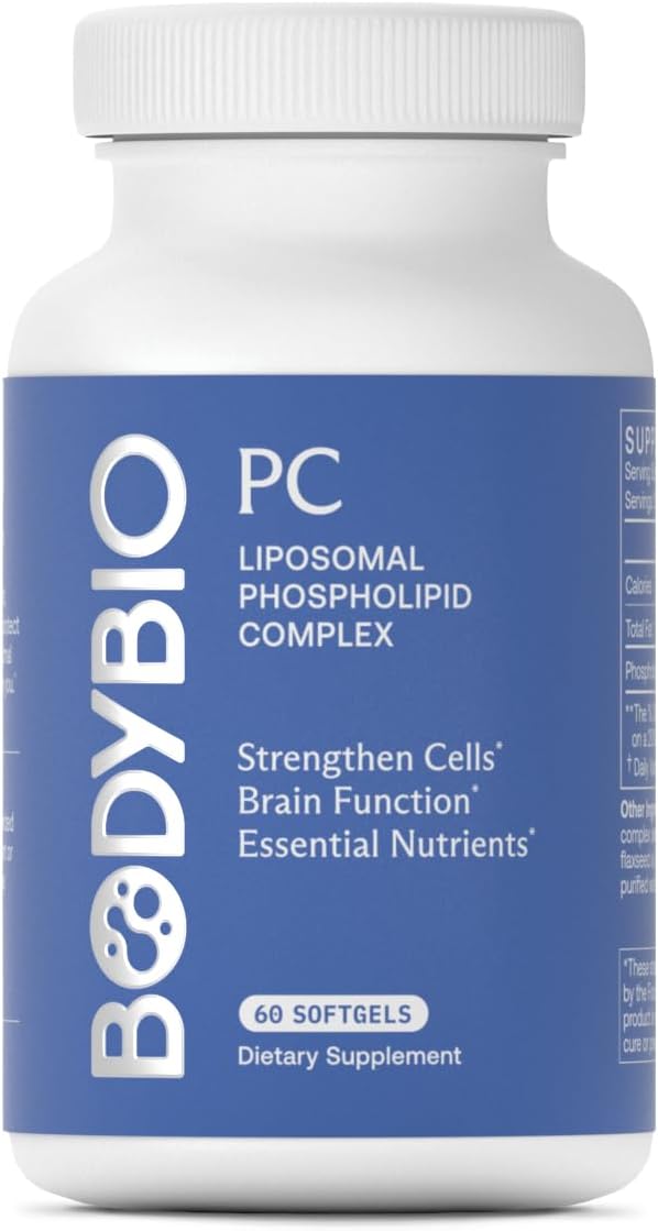 BodyBio PC  Phosphatidylcholine for Brain Health Mental Clarity Cognitive Function Cellular Repair  Healthy Aging Phospholipid Complex Supplement for Gentle Daily Detox - Image 1